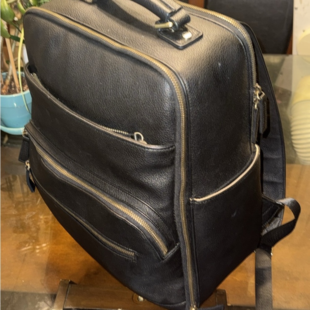 Kamrette Lyra Camera Backpack – Black Vegan Leather Camera Bag Backpack
